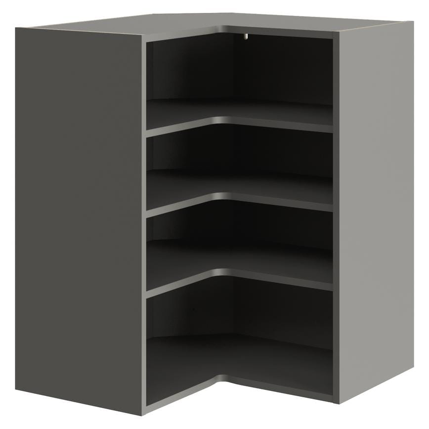 Croft Grey 900mm x 631mm x 631mm Ready Assembled Corner Wall Cabinet