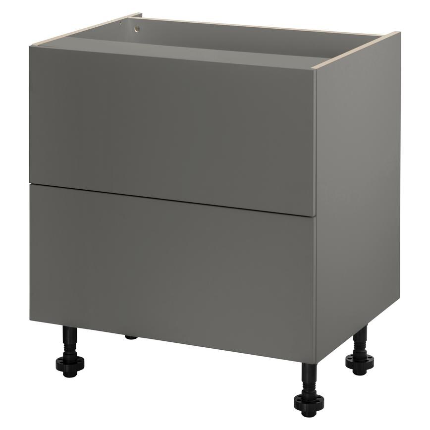 Croft Grey 720mm x 800mm x 575mm Ready Assembled Drawer / Corner Base Cabinet