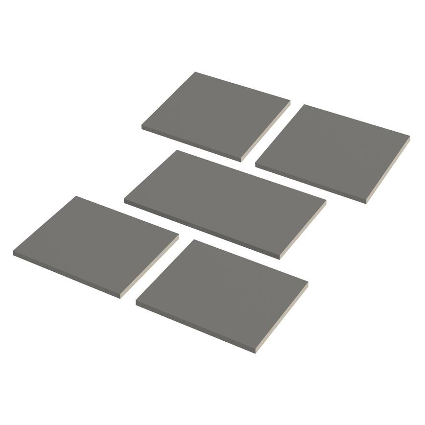 Internal Croft Grey 472mm x 398mm Wall Shelf Pack