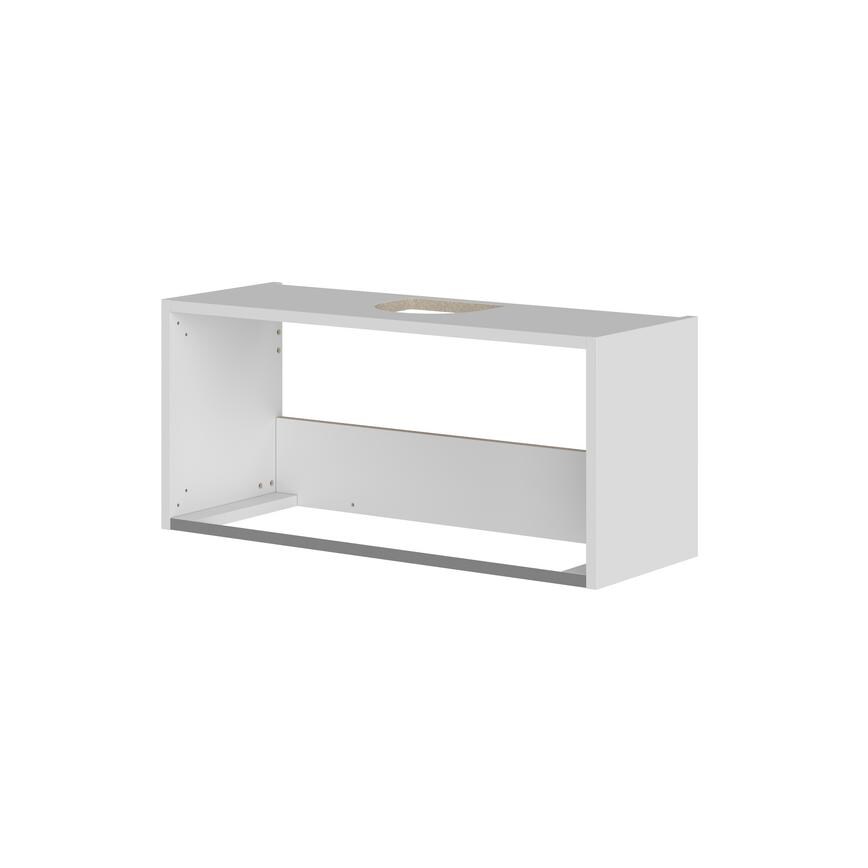 White 360mm x 800mm x 290mm Ready Assembled Canopy Cooker Hood Wall Cabinet