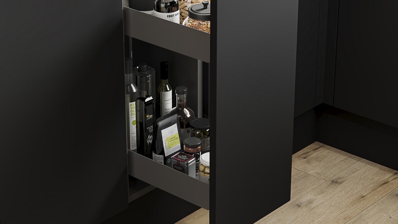 300mm Pull Out Base Unit  Croft Grey