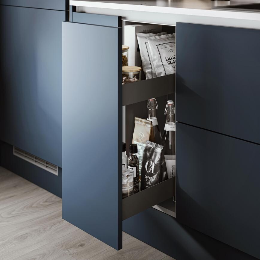 300mm - Pull Out Base Unit  - Croft Grey Handleless