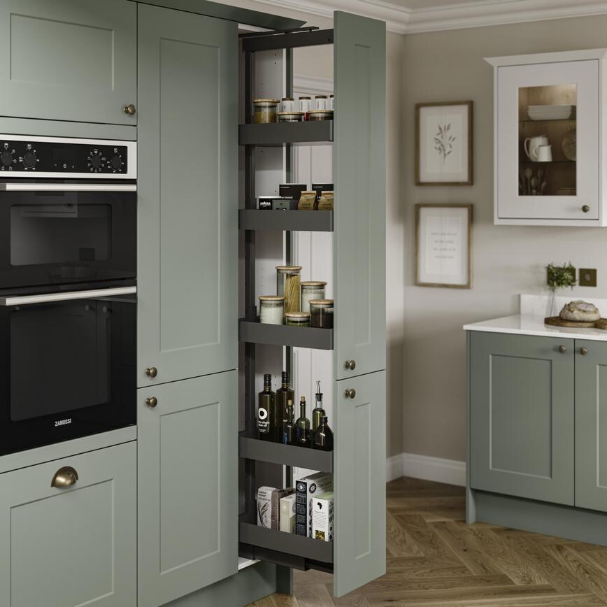 300mm - Upgrade Pull-Out Larder Frame Only - White