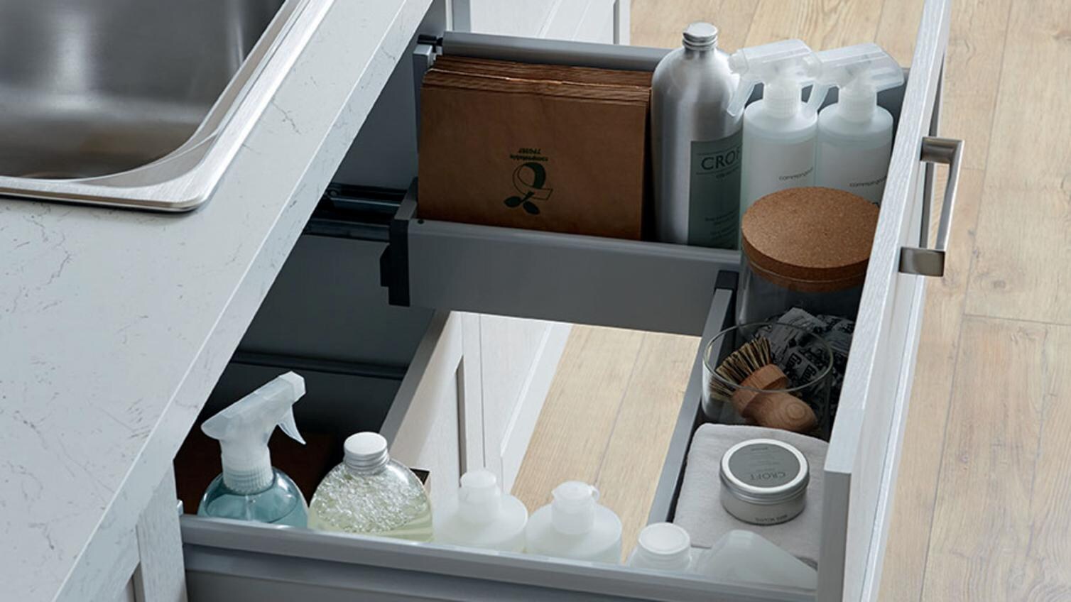 Under sink storage drawer