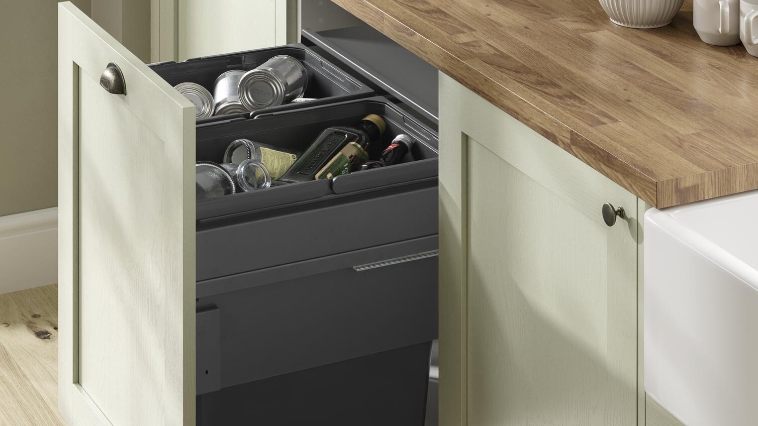 88L Integrated Recycling Bin