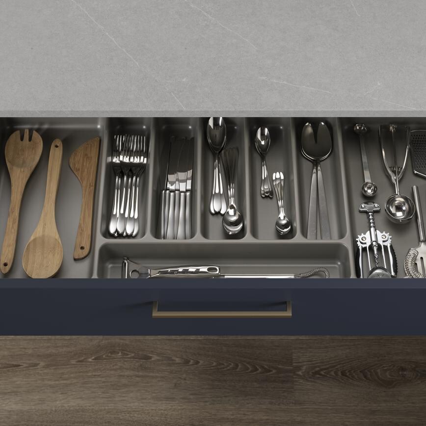 1000mm silver cutlery tray