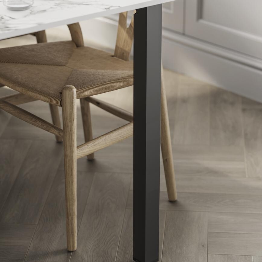 Black Square Breakfast Bar Leg
