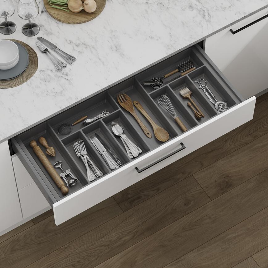 Anthracite cutlery tray
