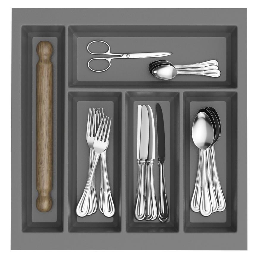 500mm Anthracite Cutlery Tray Upgrade