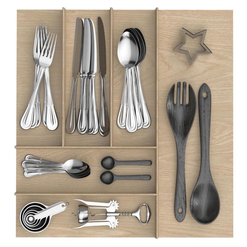 500mm Oak Cutlery Tray
