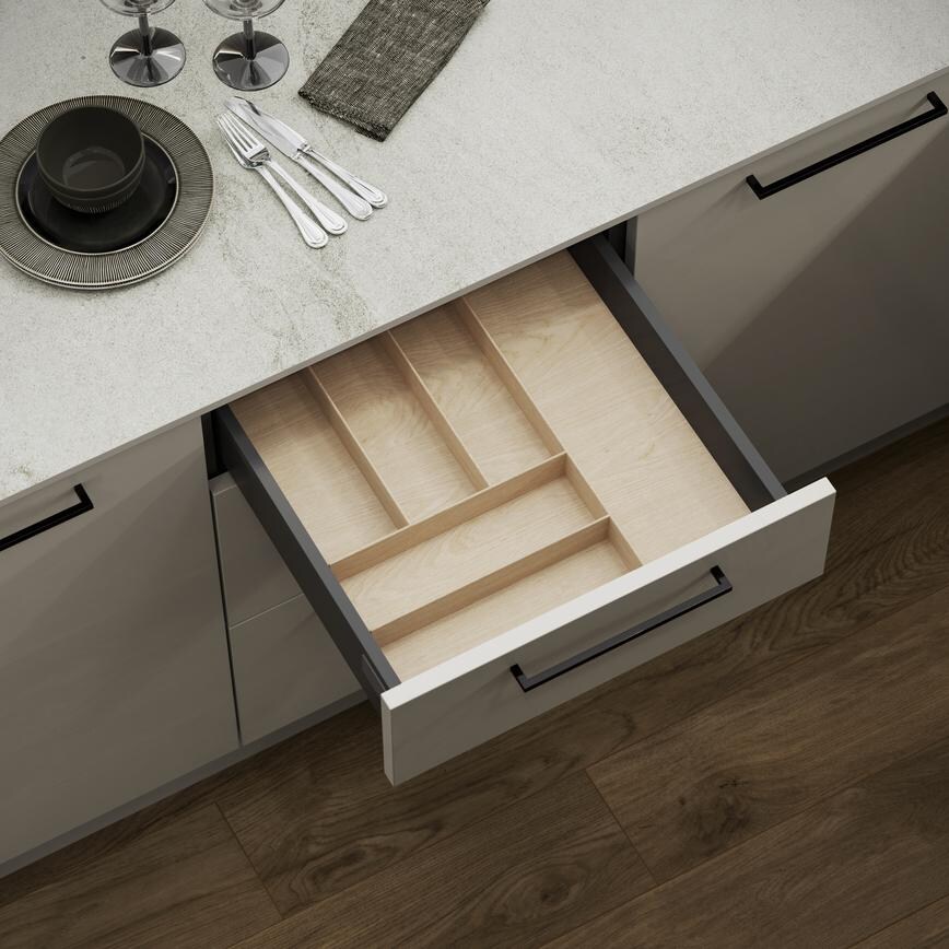 500mm Contemporary Oak Cutlery Tray