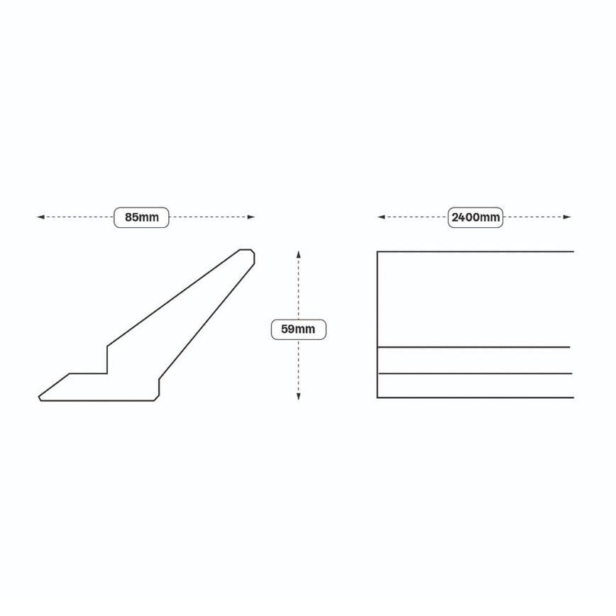 HalesworthClassic Profile Cornice (XX29) Line Drawing