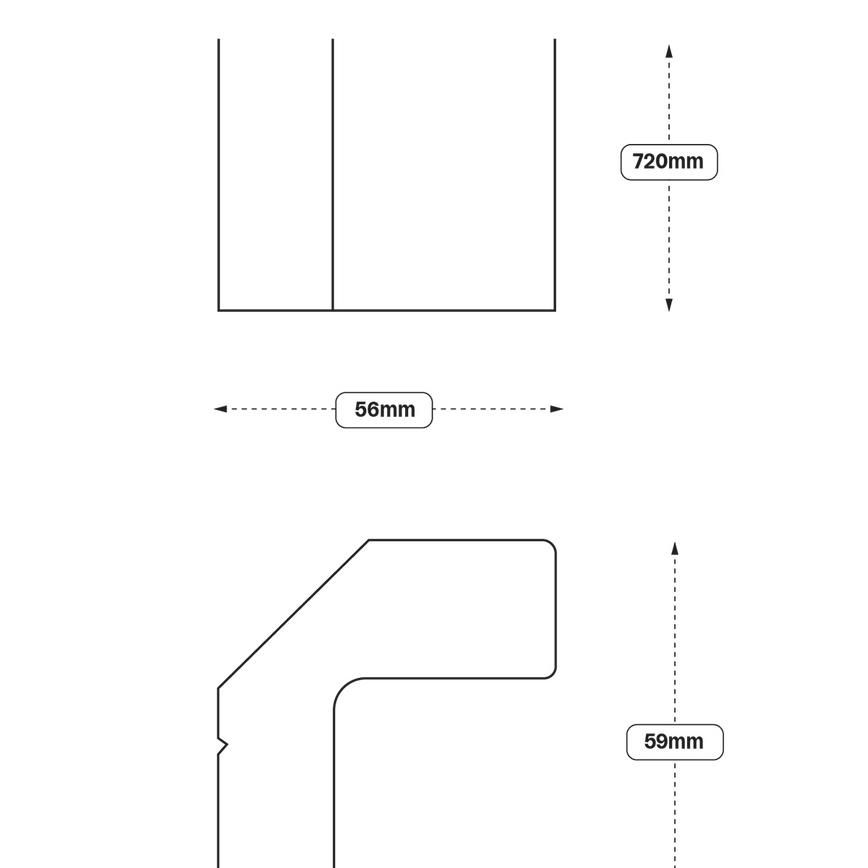 Base Corner Fillet (XX10) Halesworth Bridgemere) Line Drawing