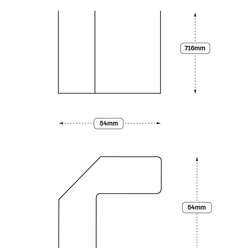 Carousel Corner Fillet (XX11) (Halesworth Bridgemere Elmbridge Chilcomb) Line Drawing