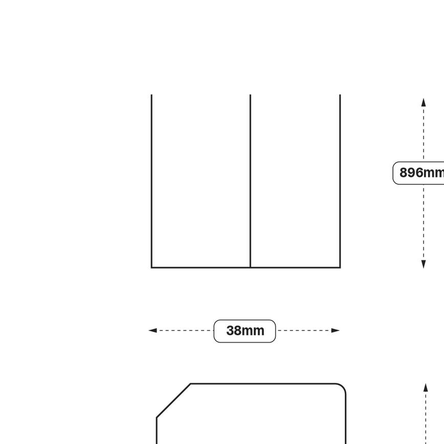 Tall Wall Corner Fillet 896mm (XX15) Hockley