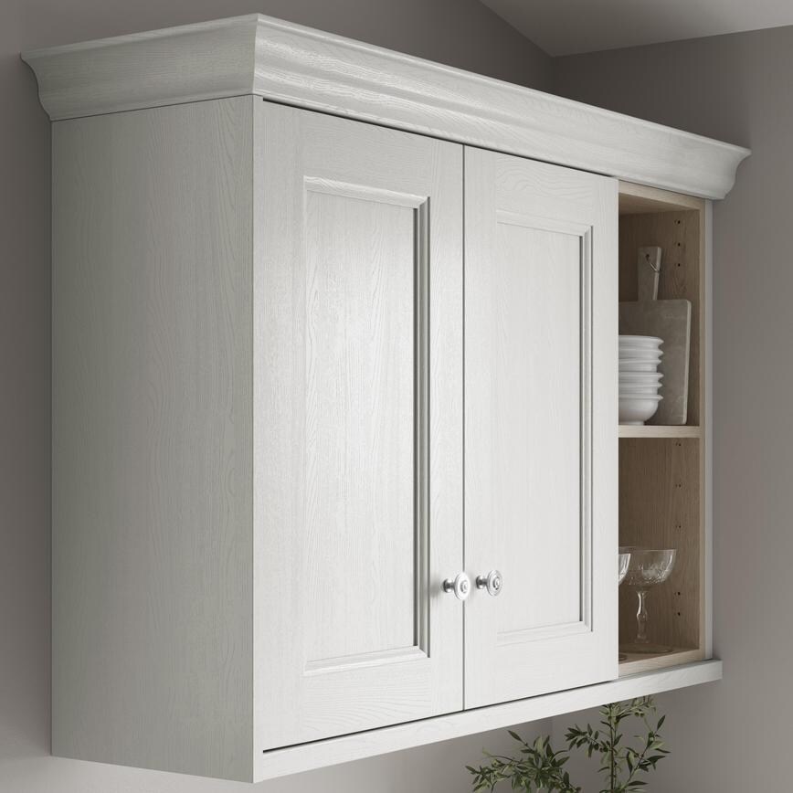 Elmbridge Porcelain Decorative Cornice 2.4m with wall cabinet