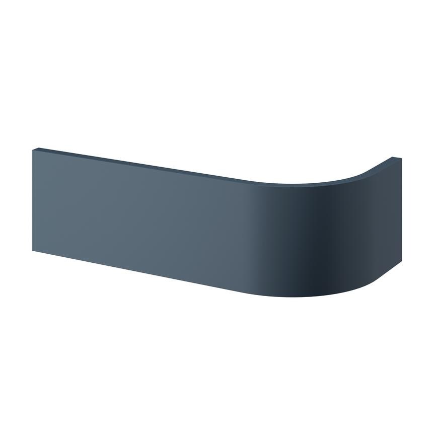 Marine Blue Curved Base End MDF Plinth