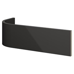 Gloss Charcoal 563mm x 18mm Curved Plinth
