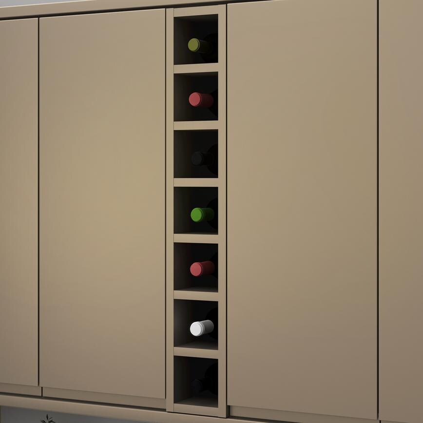 Matt Metallic Bronze 150mm Tall Wine Rack