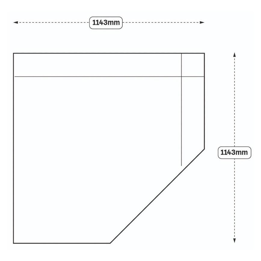 Larder Top Panel Line Drawing