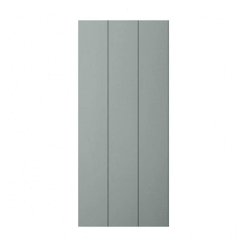 Grained Seafoam Tongue and Groove Full Height Deep Wall Décor End