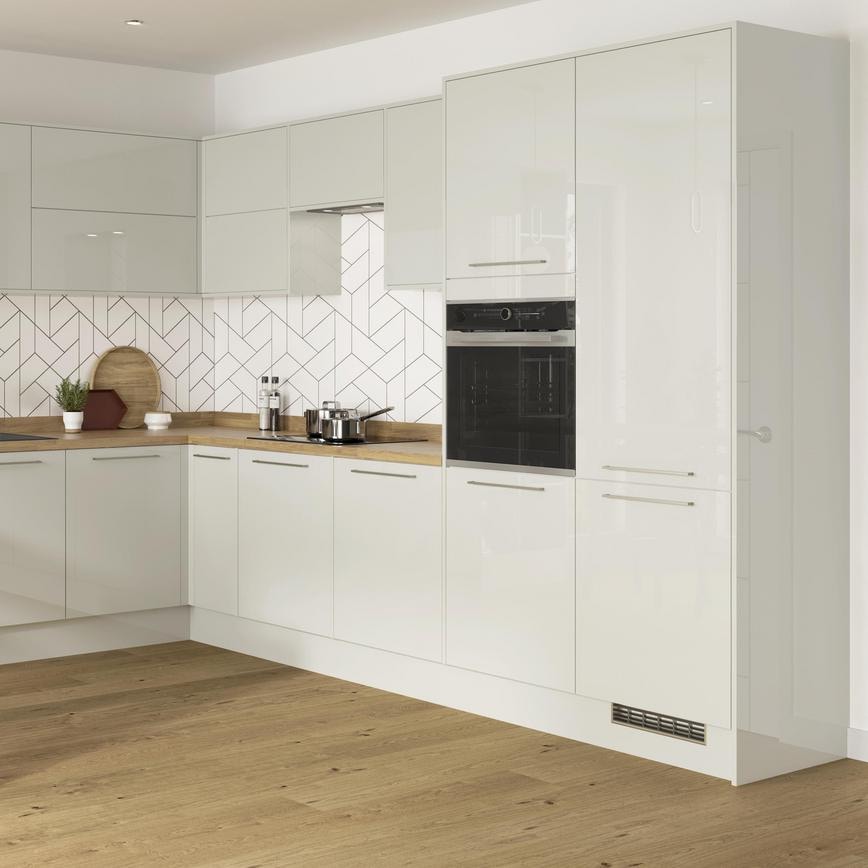 Hockley Mirror Gloss Dove Grey 18mm End Panel