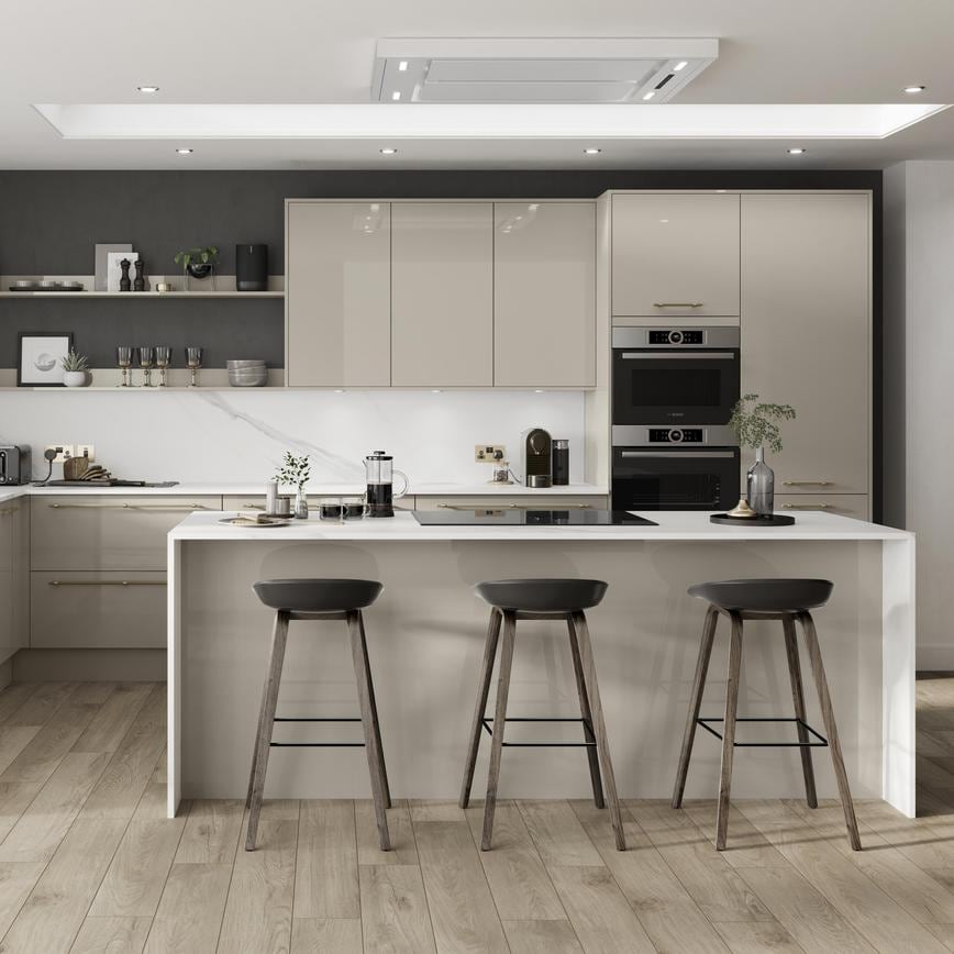 Hockley Mirror Gloss Sandstone 16mm End Panel