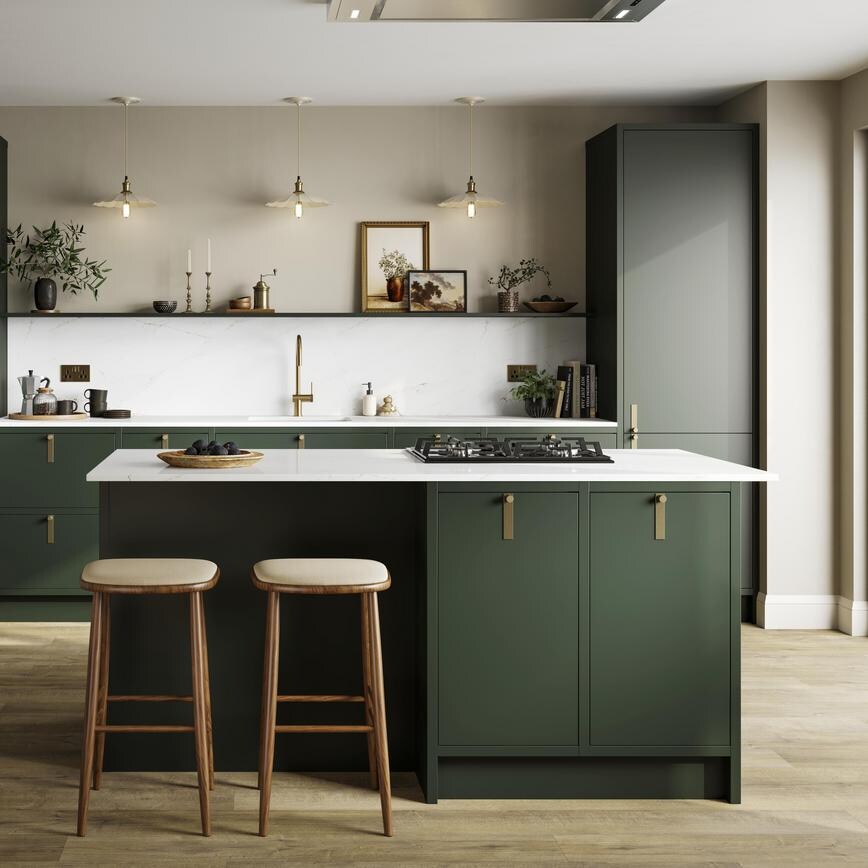 Hockley Super Matt Fir Green 16mm End Panel