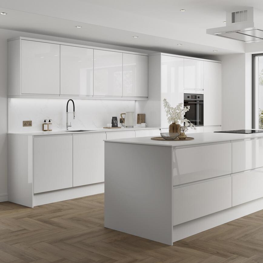 Gloss White 910mm x 2400mm x 16mm Breakfast Bar Panel