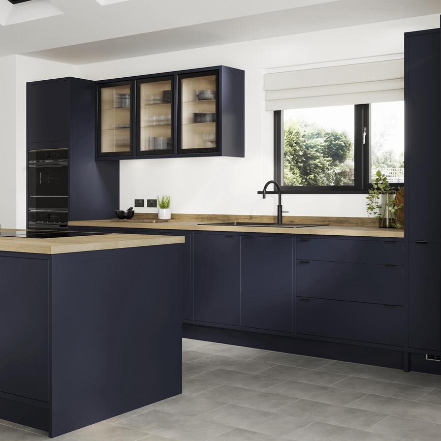 Hockley Textured Dark Stone 940mm x 2400mm x 16mm Breakfast Bar Panel