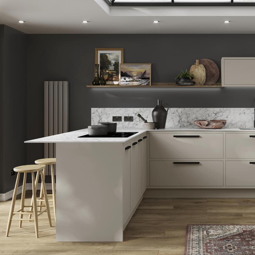 Hockley Textured Walnut 940mm x 2400mm x 16mm Breakfast Bar Panel