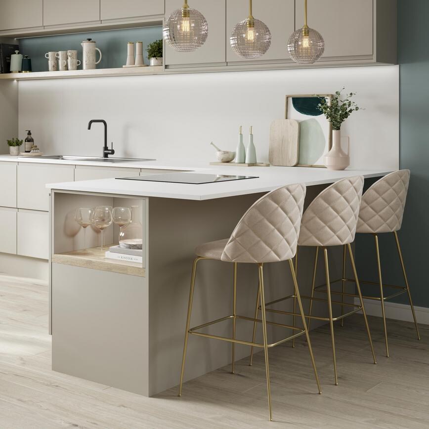 Clerkenwell Super Matt Reed Green 910mm x 2400mm x 18mm Breakfast Bar Panel