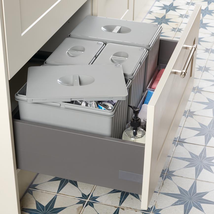 Pan Drawer Recycling Bin Cameo