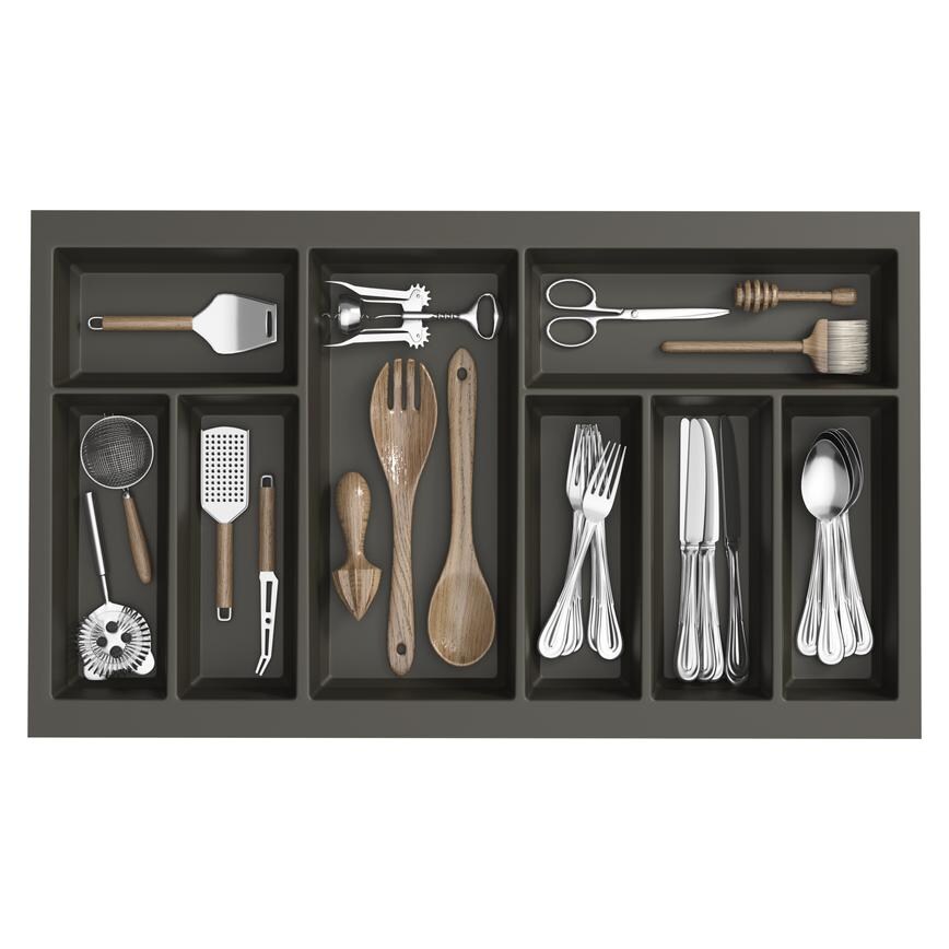 800mm Moulded Anthracite Cutlery Tray