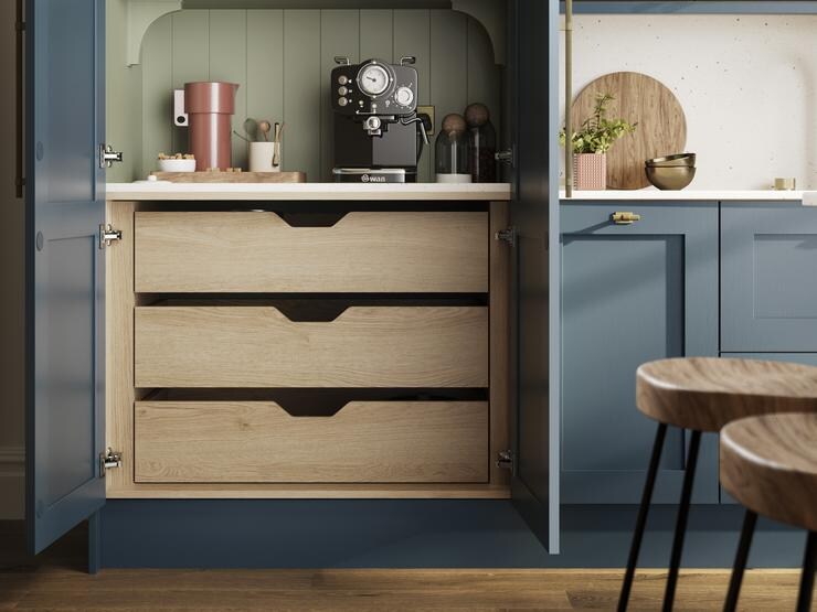 900 Width Drawer Natural Oak