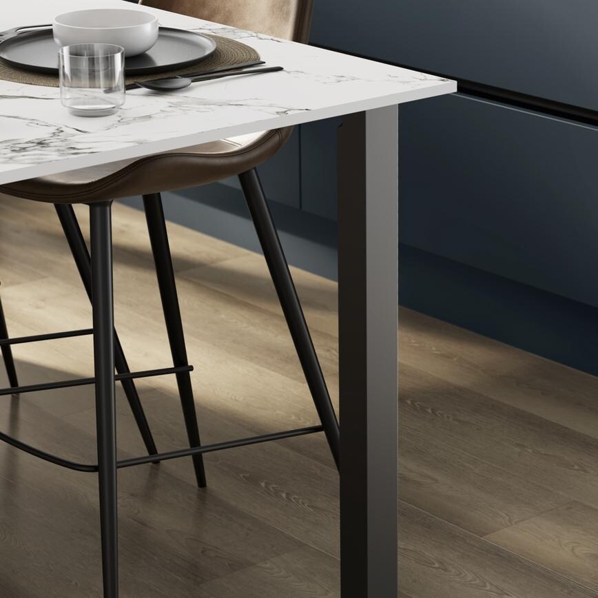 Black Tall Breakfast Bar Support Leg