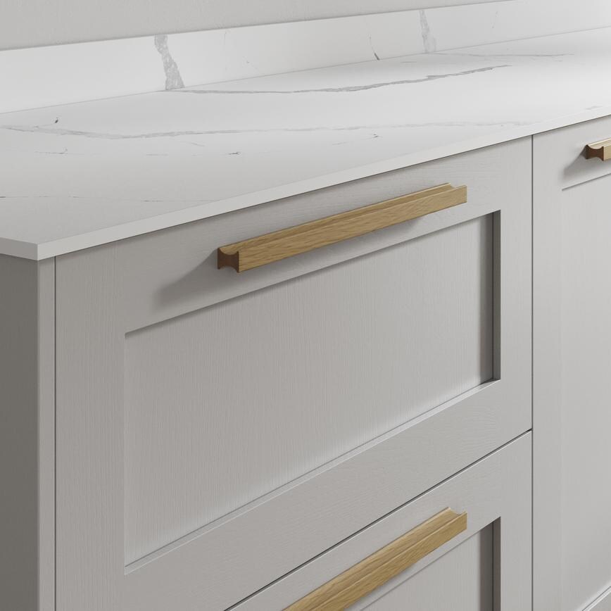 Reed Lacquered Oak Mounted Trim Bar Cupboard Handle 400mm