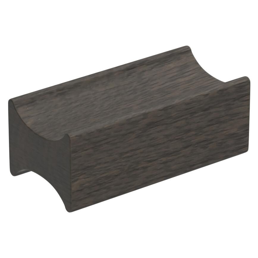Reed Lacquered Dark Oak Mounted Trim Bar Cupboard Handle 50mm