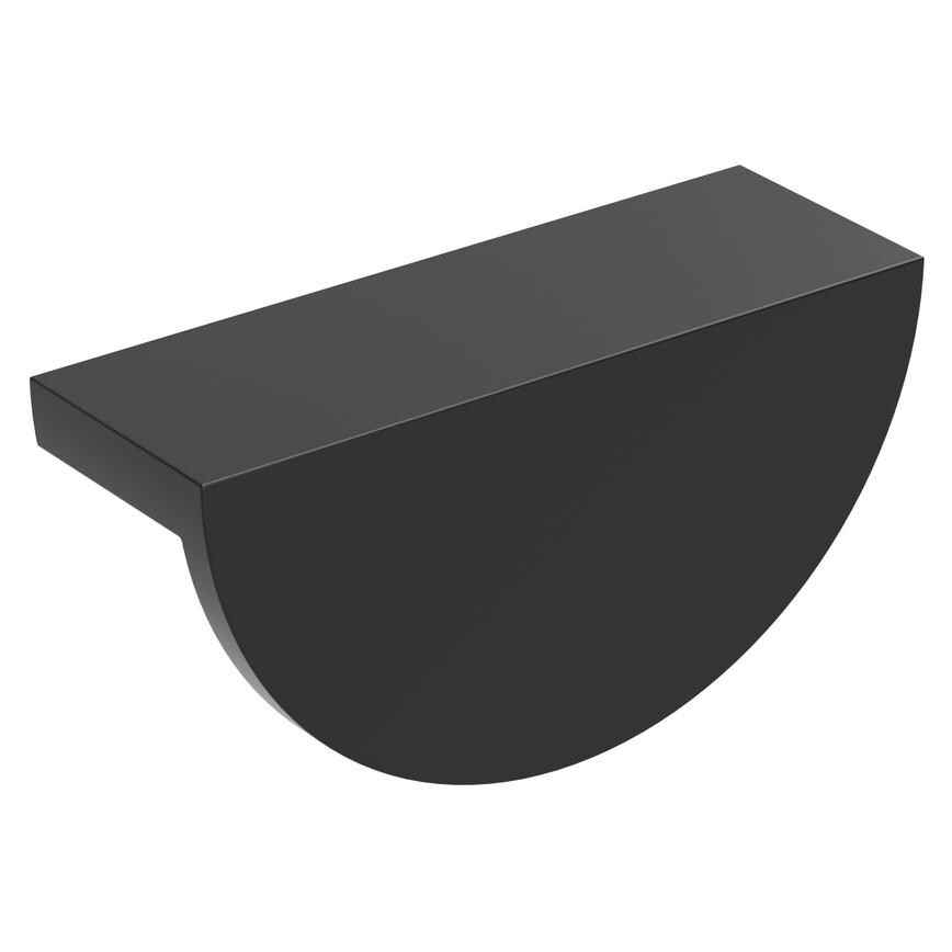 Lunar Matt Black Curved Pull Cupboard Handle 85mm