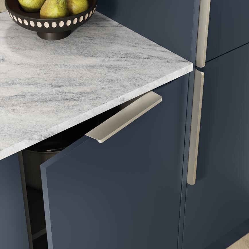 Edge Brushed Nickel Effect Trimline Bar Cupboard Handle 230mm