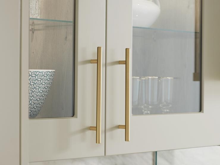 Brushed brass T Bar Handles