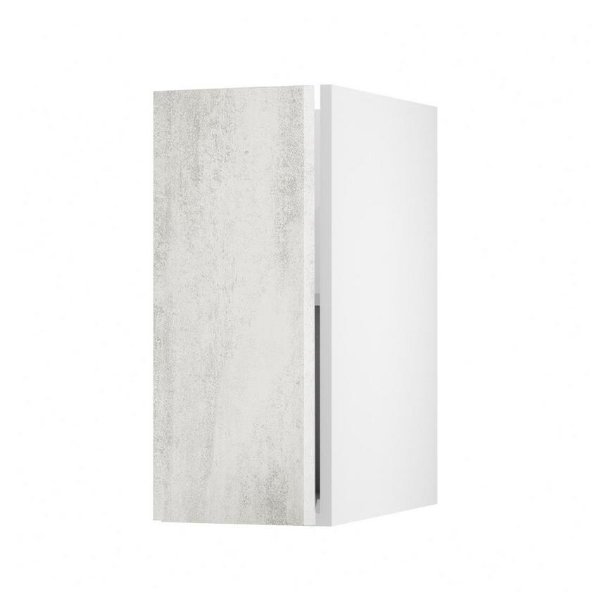 Hockley Textured White Stone 720mm x 300mm Full Height Kitchen Door Unit Angled Open