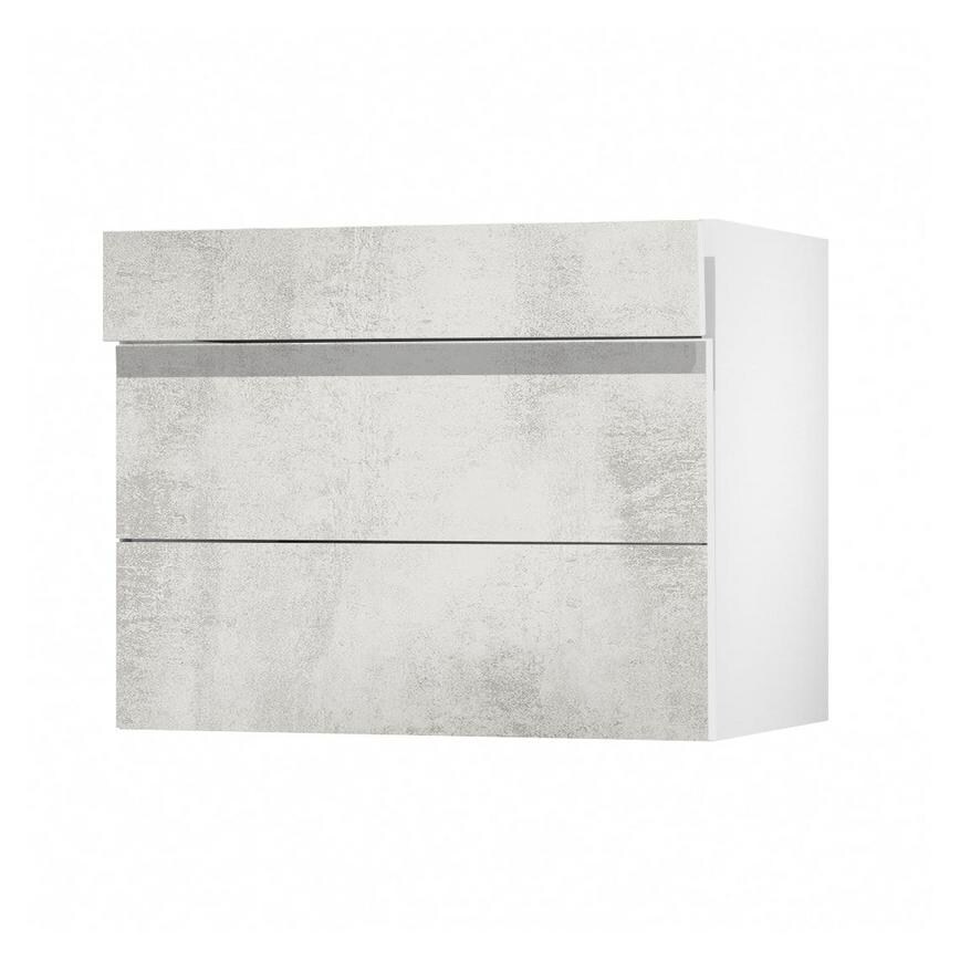 Hockley Textured White Stone 160mm x 900mm Kitchen Drawer Unit Angled Open