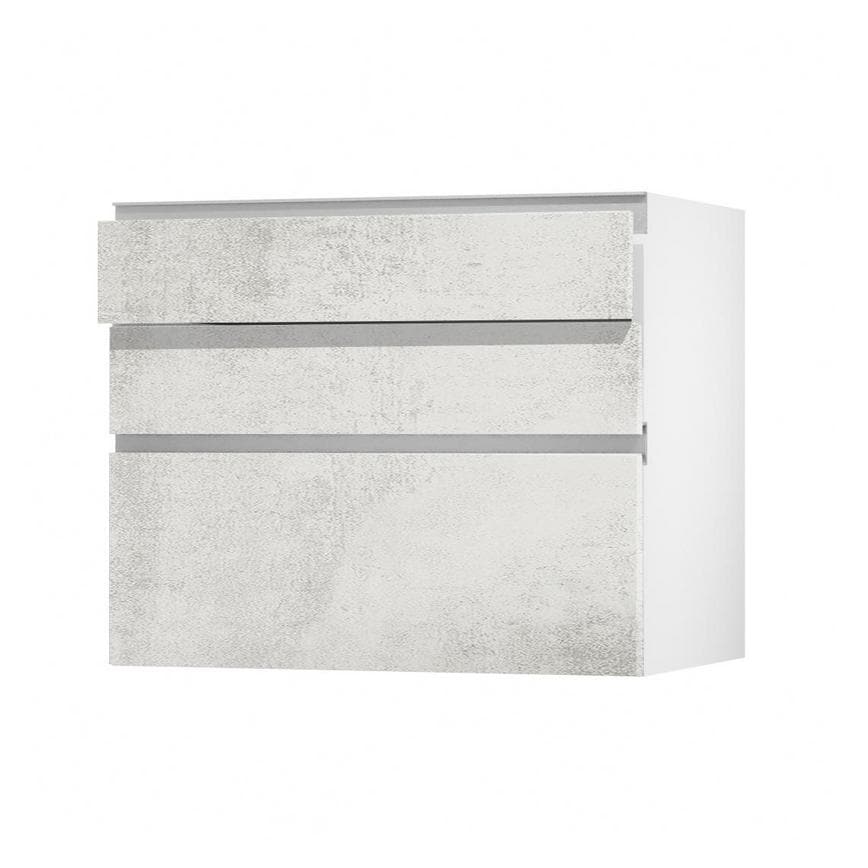Hockley Textured White Stone 170mm x 900mm Kitchen Drawer Unit Angled Open