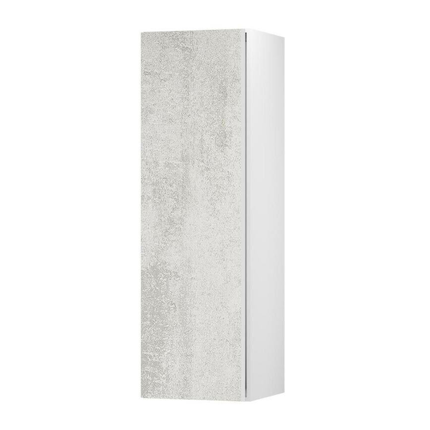 Hockley Textured White Stone 1938mm x 600mm Full Height Larder Kitchen Door Unit Angled Open