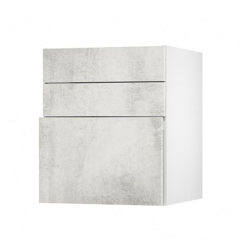 Hockley Textured White Stone 394mm x 600mm Hob or Pan Kitchen Door or Drawer Unit Angled Open