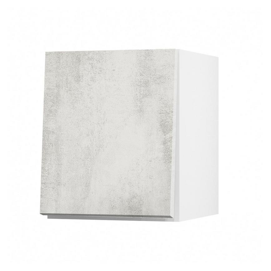 Hockley Textured White Stone 360mm x 300mm Half Height Kitchen Door or Drawer Unit Angled Open