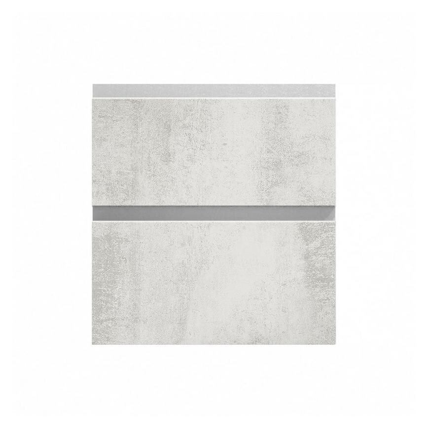 Hockley Textured White Stone 342mm x 700mm Pan Kitchen Drawer Unit Front View