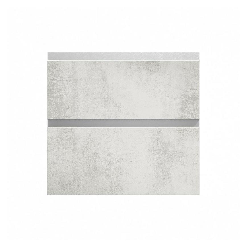 Hockley Textured White Stone 342mm x 800mm Pan Kitchen Drawer Unit Front View