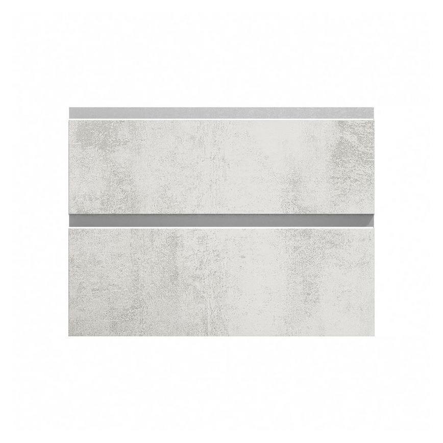 Hockley Textured White Stone 342mm x 1000mm Pan Kitchen Drawer Unit Front View